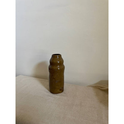 Sculpted Brown and Hints of Purple Textured Vase