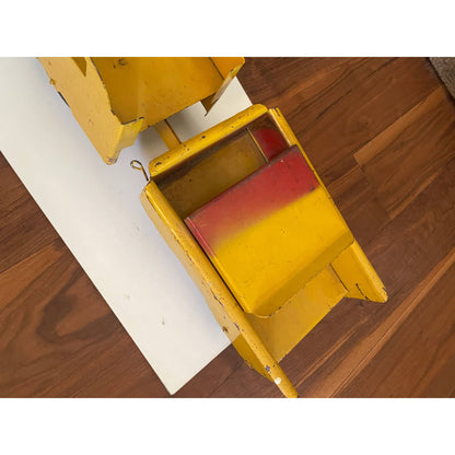 1930s/40s Pressed Steel Toy Truck back lifts up, wheels move, fully functioning