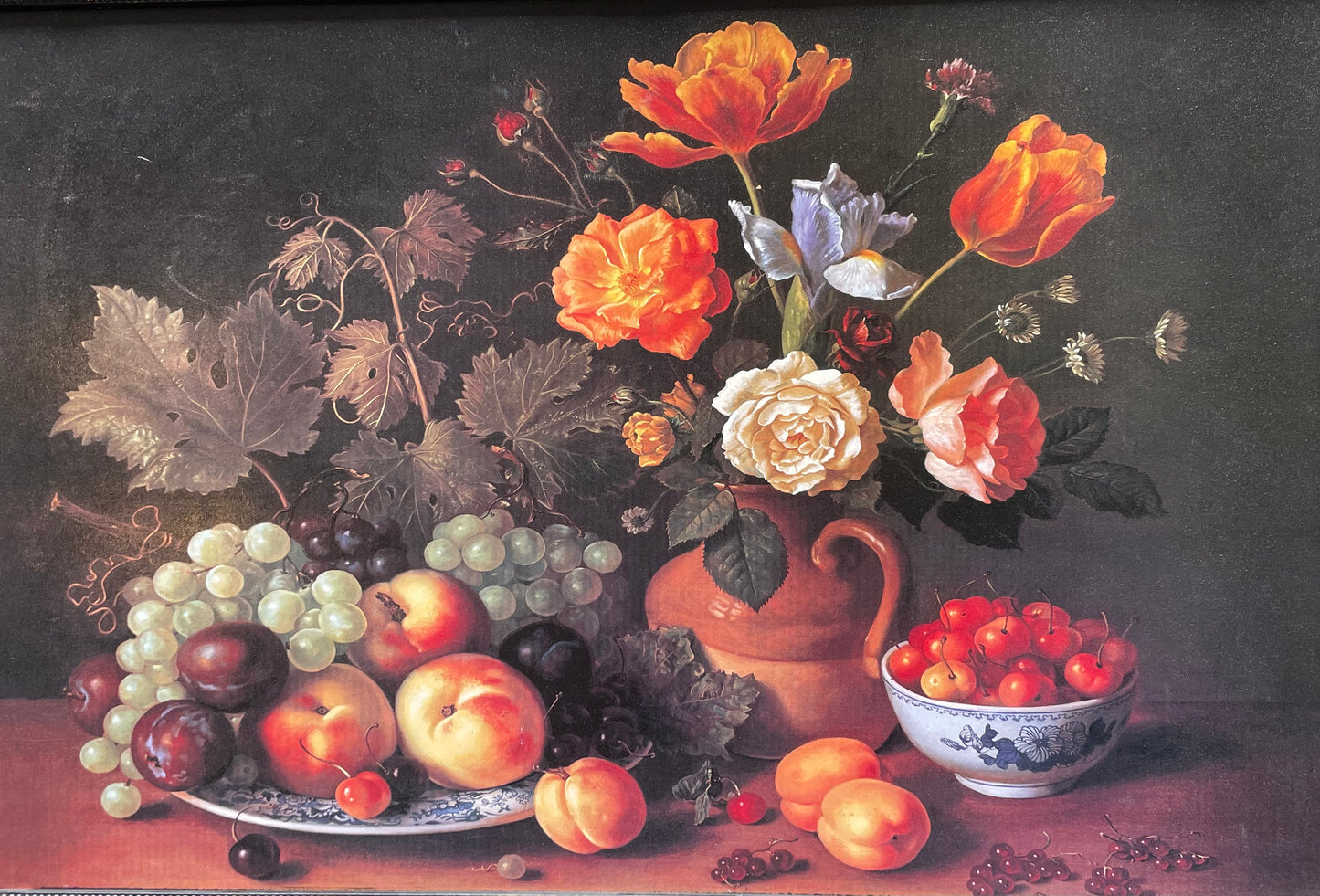 Still Life with Fruit & Flowers Fine Art in Giclée