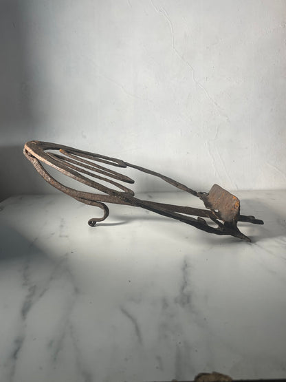 Primitive Hand-forged Reworked Iron Book Stand