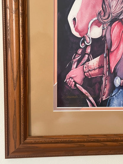 “Southwestern Cowgirl” by Doreman Burns, Framed Print