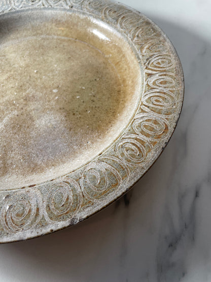 Studio Pottery Plate by Bert