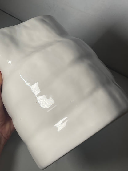 Creative Coop White Stoneware Pitcher