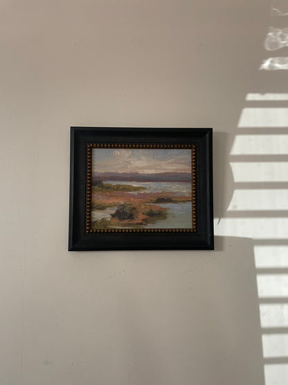 Oil Pastel River Landscape Art