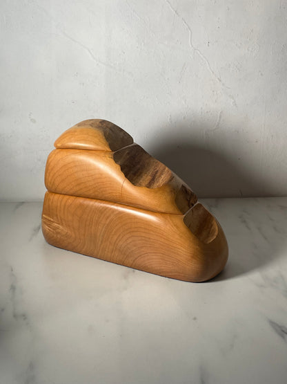 Wooden Stackable Mountain Trio of Trinket Boxes