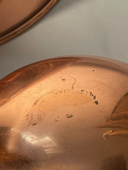 Vintage Copper Nesting Mixing Bowl - Trio