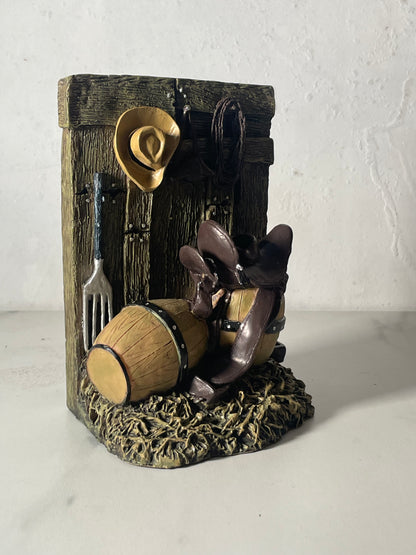 Western Cowboy Bookend