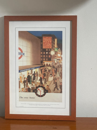 London Underground “The Way Home” Framed Vintage Print