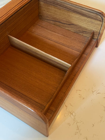 Vintage Kalmar Teak Tambour Box Desk Organizer, 1970s