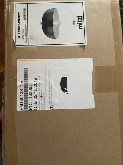 Mitzi Avery Navy & Nickel Flush mount Light Fixture