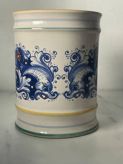 Vintage Italian Deruta Ceramiche Lidded Jar