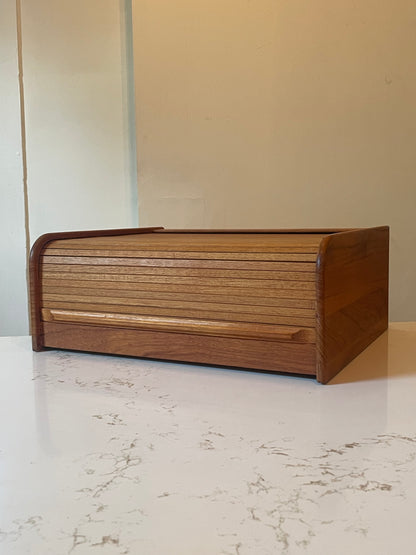 Vintage Kalmar Teak Tambour Box Desk Organizer, 1970s