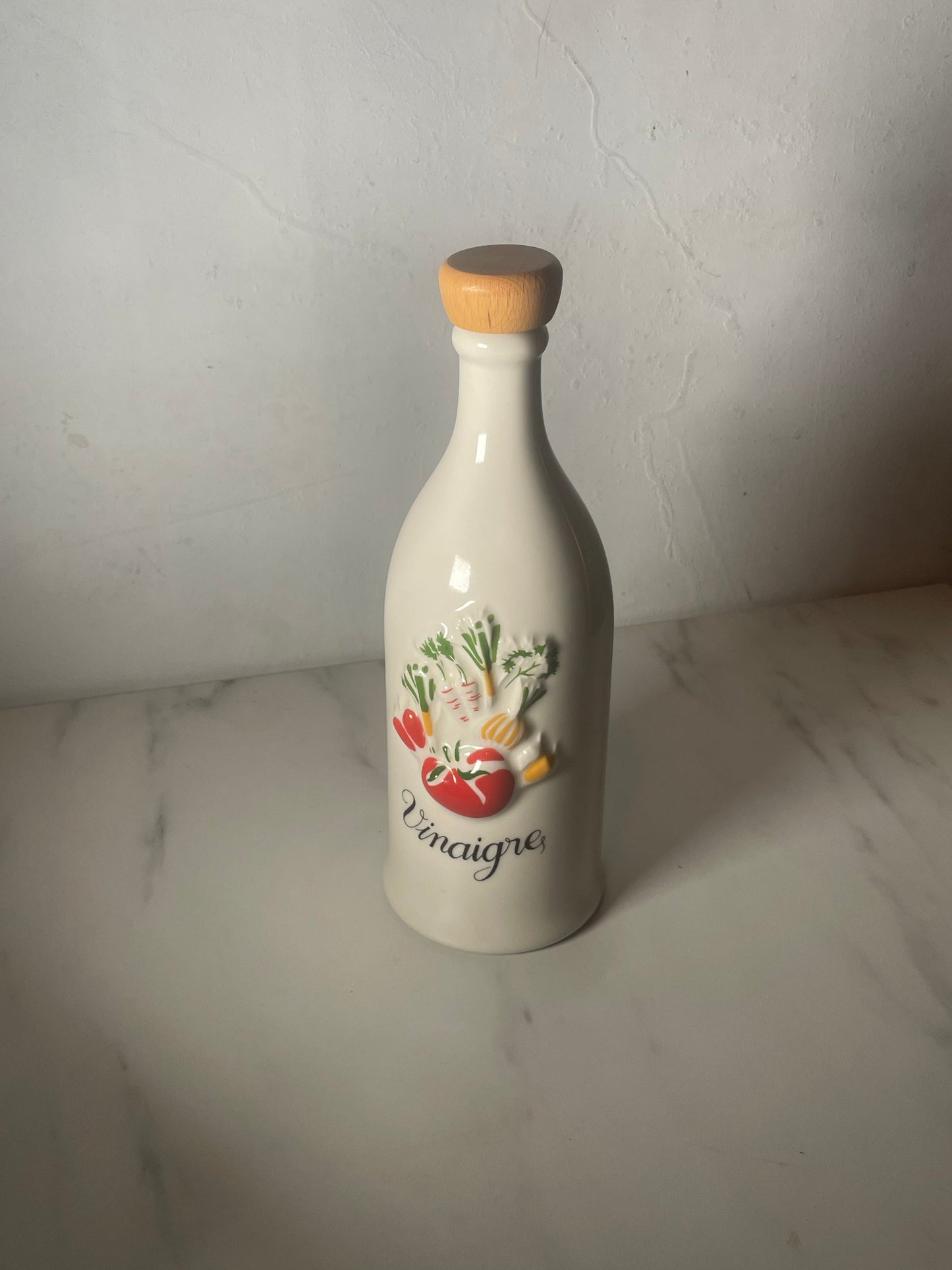 Revol Porcelain "Vinaigre" Oil Bottle with Stopper - Made in France