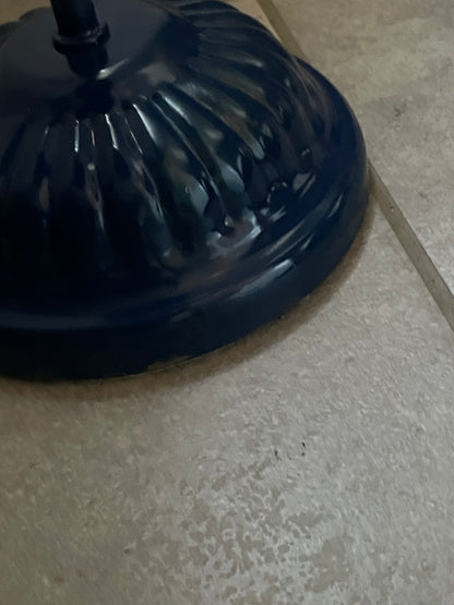 Vintage Dark Blue Metal Shell Table Lamp