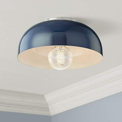 Mitzi Avery Navy & Nickel Flush mount Light Fixture