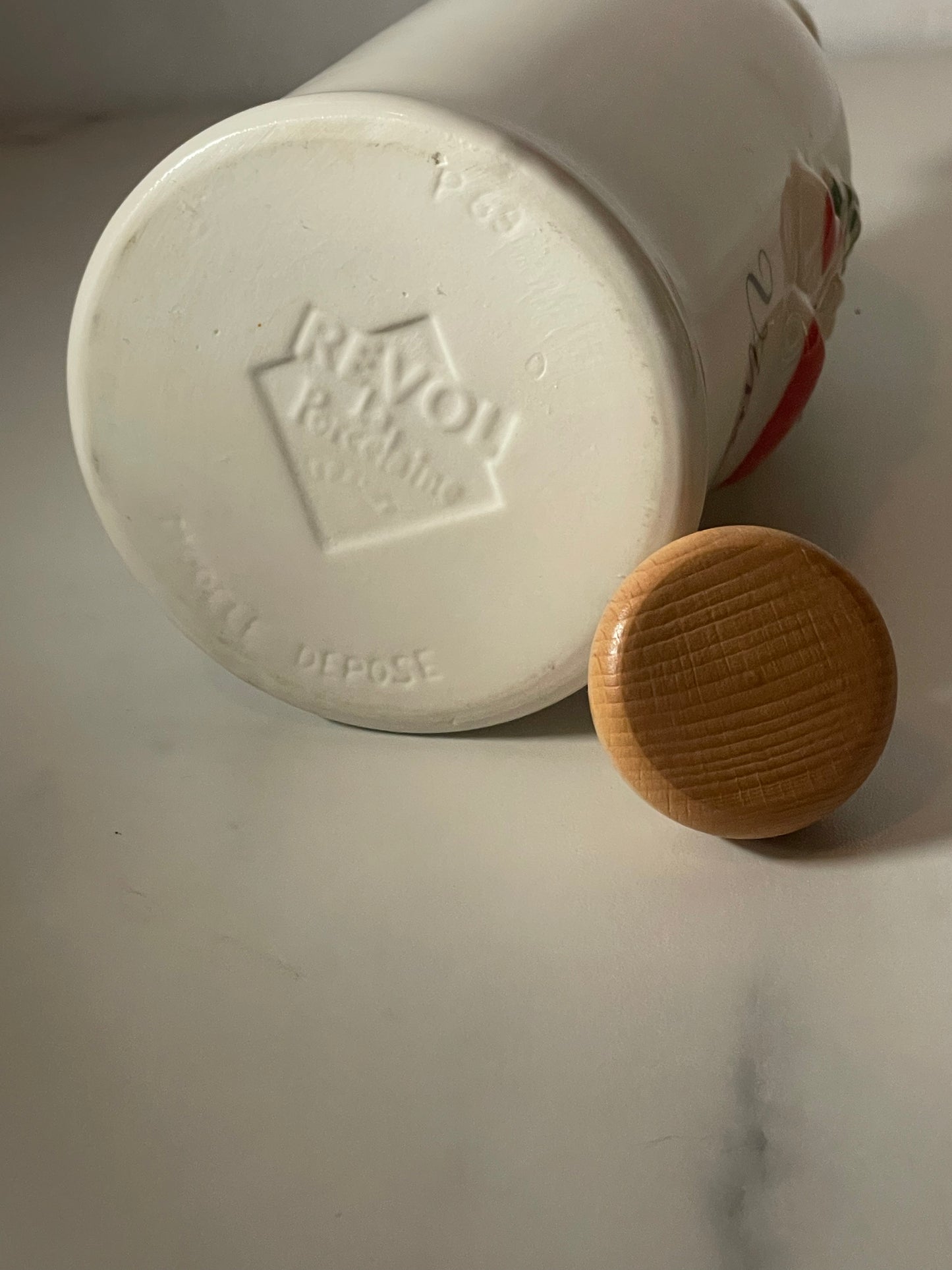 Revol Porcelain "Vinaigre" Oil Bottle with Stopper - Made in France