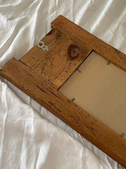 Handcrafted Wormwood Wooden Accent Mirror