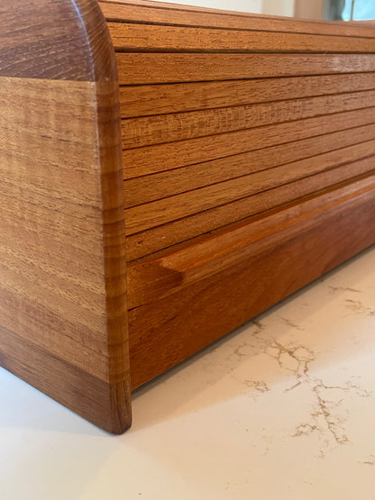 Vintage Kalmar Teak Tambour Box Desk Organizer, 1970s