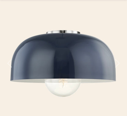 Mitzi Avery Navy & Nickel Flush mount Light Fixture