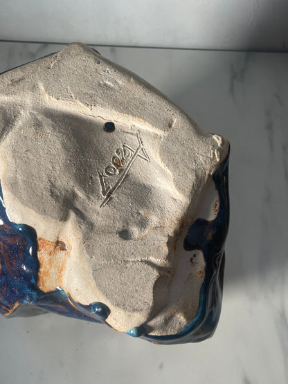 Crumpled Ceramic "Gemstone" Vase