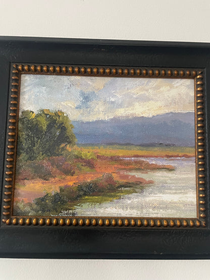 Oil Pastel Coastal Landscape Art