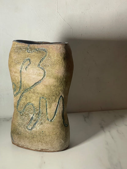 "Rivers" Hourglass Dual-Sided Narrow Vase