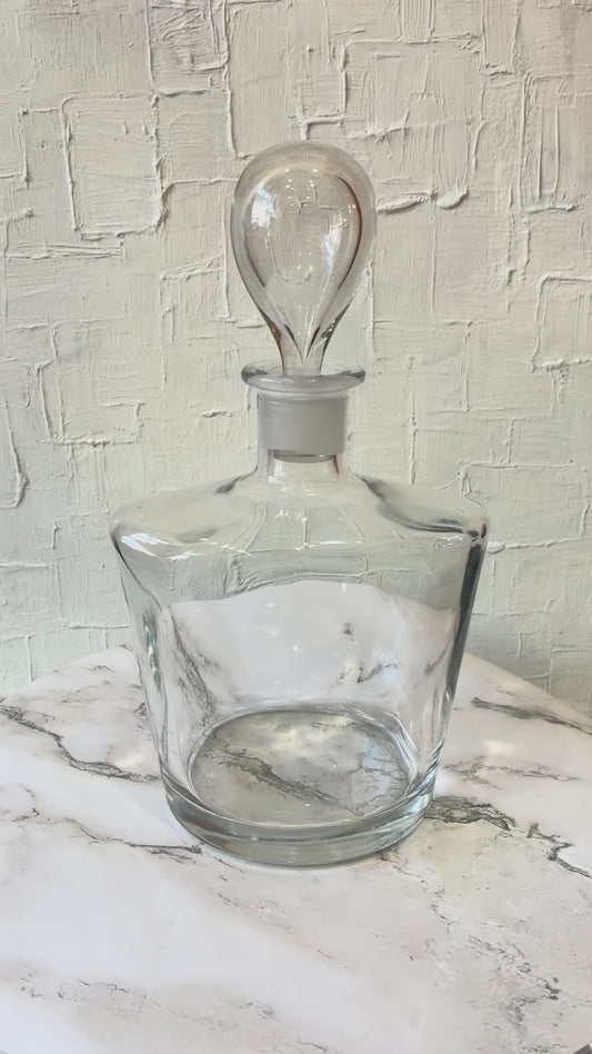 Vintage Glass “Whisky” Tear Drop Decanter