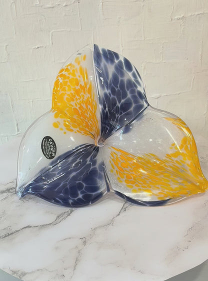 Italian Murano Sculpted Glass Flower Sculpture