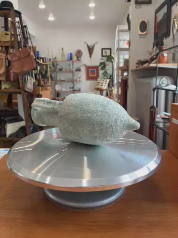 Textured Aqua Greek Amphora Vase