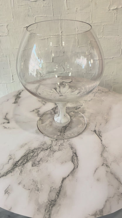 Crystal Rosenthal Glass-blown Snowflower Confetti Brandy Glasses sold as set of 4