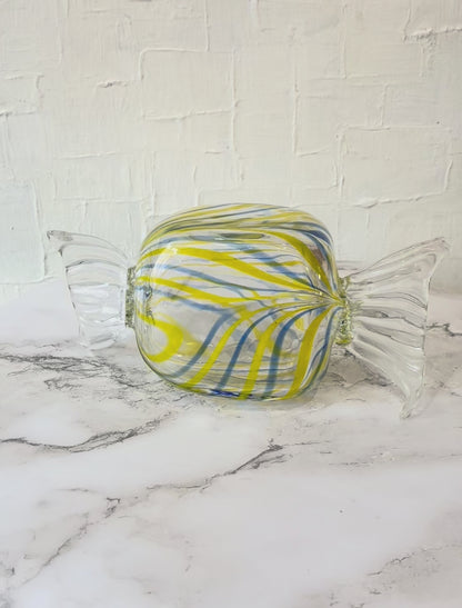 Sculpted Glass “Wrapped” Candy Figurine