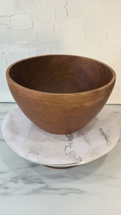 7 Piece MCM Knobler Teak Salad Bowl Set w/ Servers