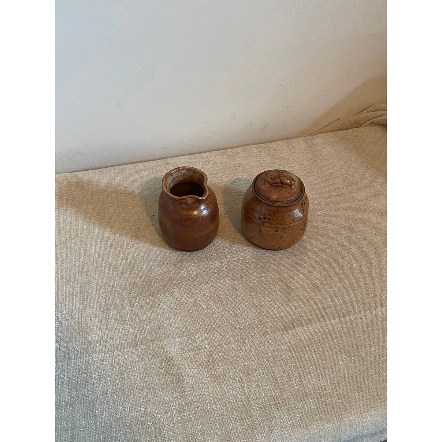 '91 Bruggers Cream and Sugar Stoneware Set