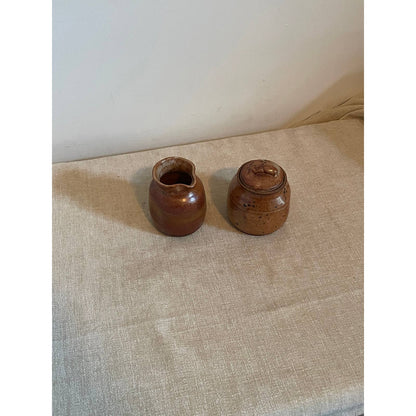 '91 Bruggers Cream and Sugar Stoneware Set