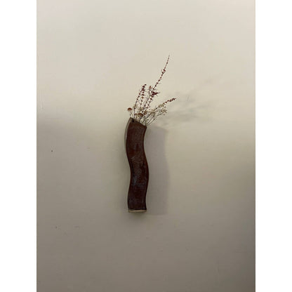 Handcrafted Iridescent Organic Wall Mounted Vase