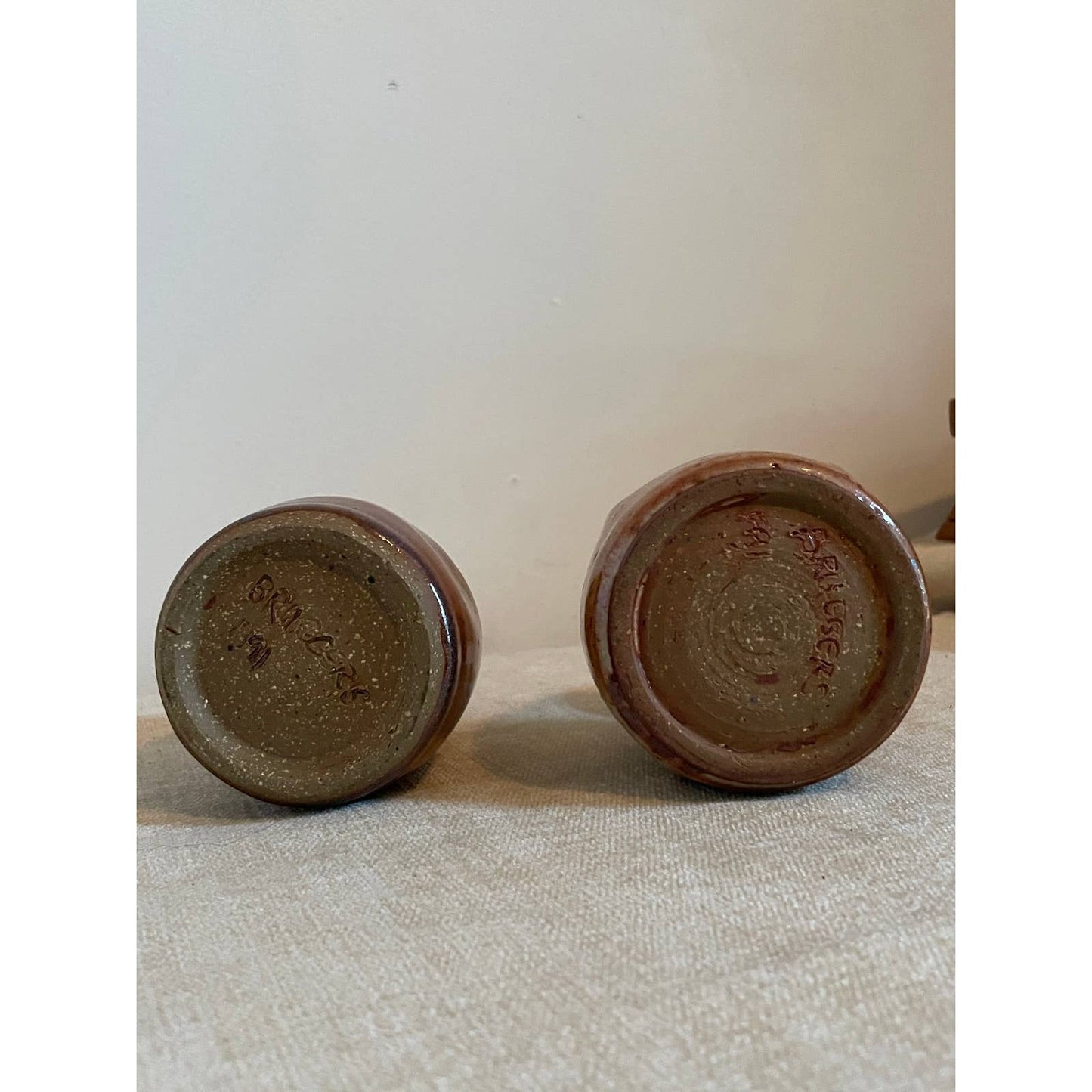 '91 Bruggers Cream and Sugar Stoneware Set