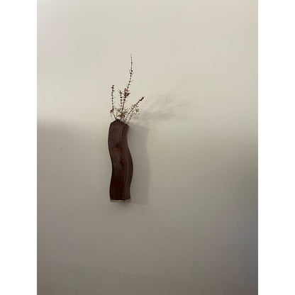 Handcrafted Iridescent Organic Wall Mounted Vase