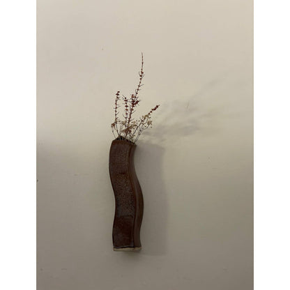 Handcrafted Iridescent Organic Wall Mounted Vase