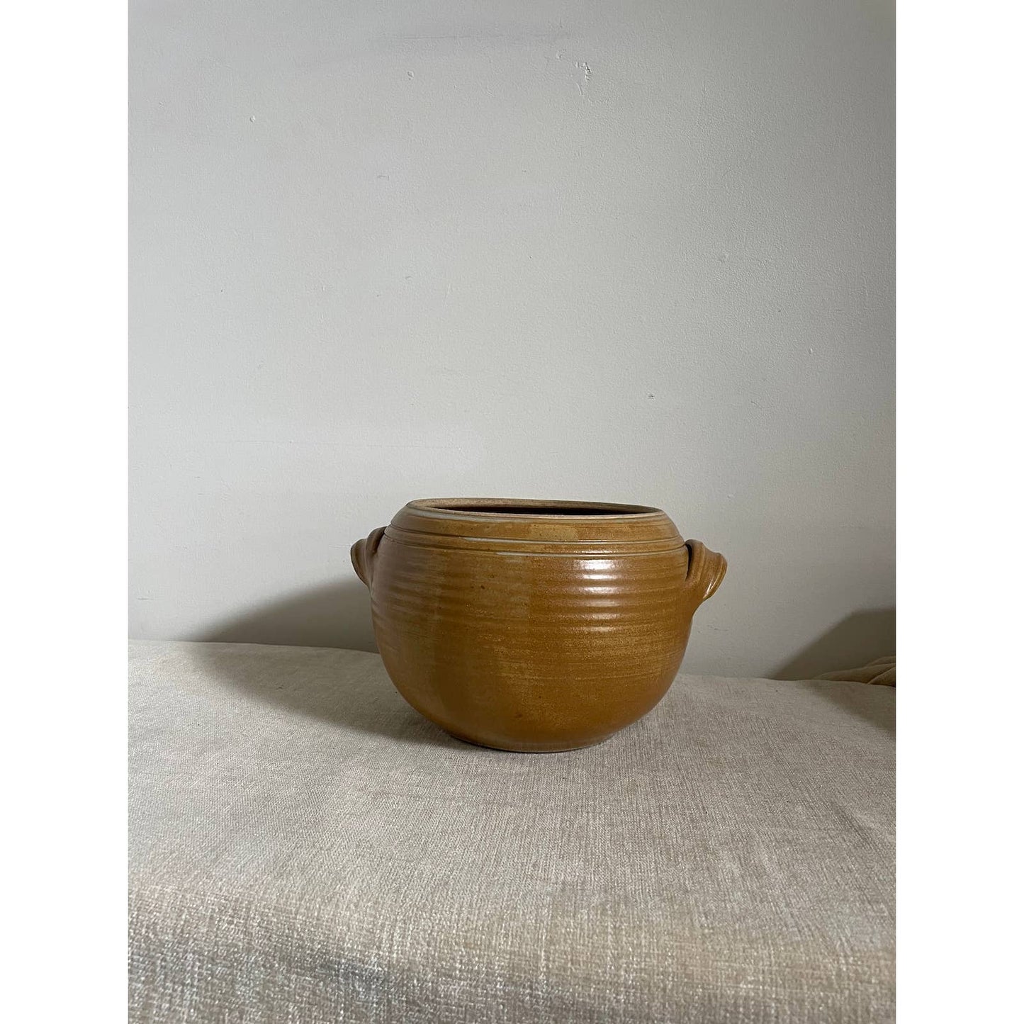 Large French Redware Bowl Planter by Brooke