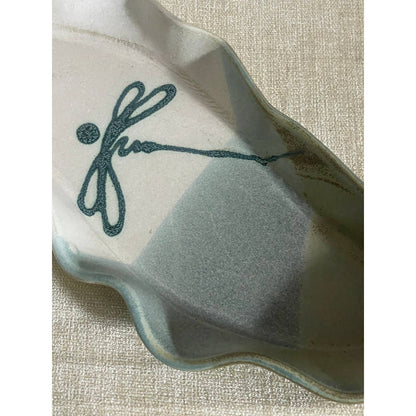 Dragonfly Wavy Edge Catch-All by Smith Pottery Studio in Robbins, NC
