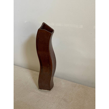 Handcrafted Iridescent Organic Wall Mounted Vase