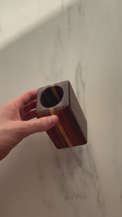 Mixed Wood Pen Brush Holder