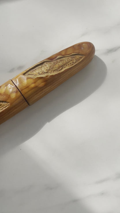 Vintage French Wood Baguette Bread Knife by Cuzin
