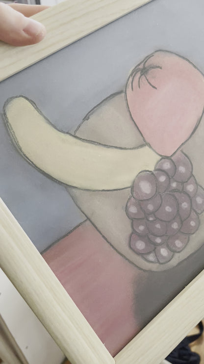 Playful & Imperfect Fruit Still Life With Chalk  Art