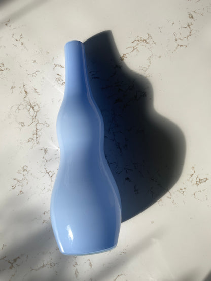 Periwinkle Gourd Double-Wall Glass Vase