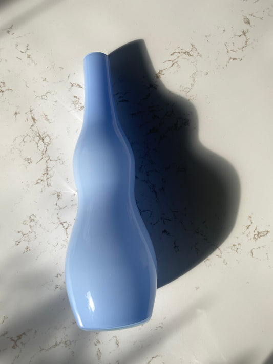 Periwinkle Gourd Double-Wall Glass Vase