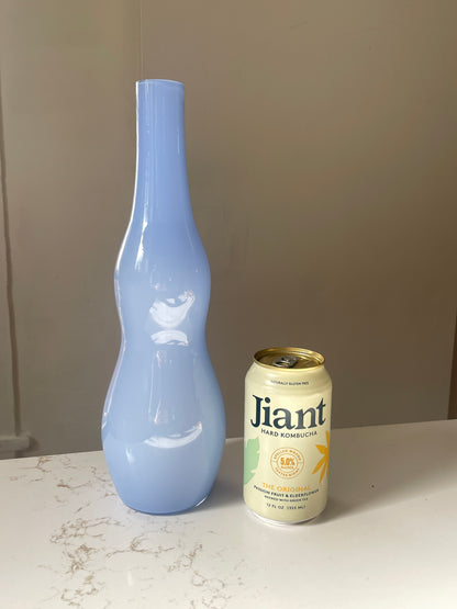Periwinkle Gourd Double-Wall Glass Vase