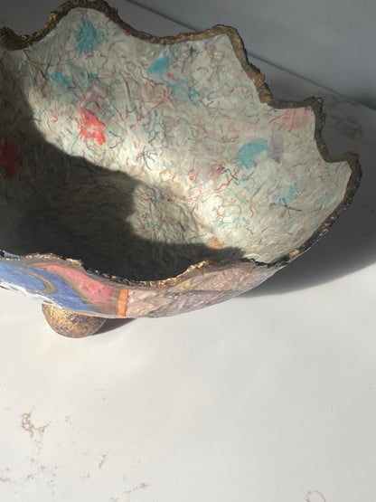 Handcrafted French-Inspired Clown/Joker Mache Bowl