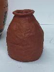 Terracotta Italian Painted Egyptian Scene Vase (pictured terracotta small packed clay pot no longer available)