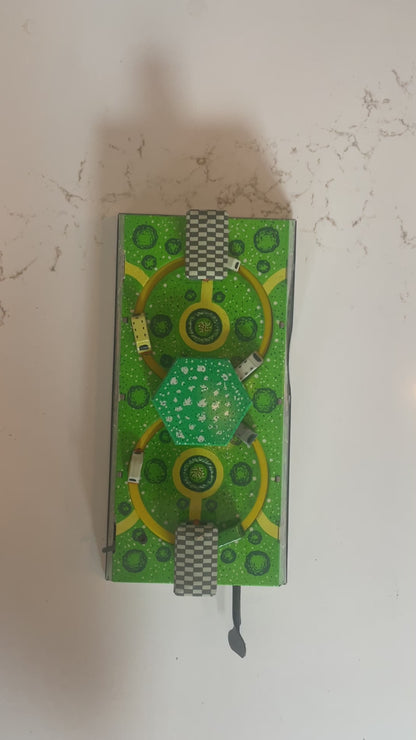 Vintage ABTOTPACCA USSR Russian Tin Windup Gas Station Game in Box